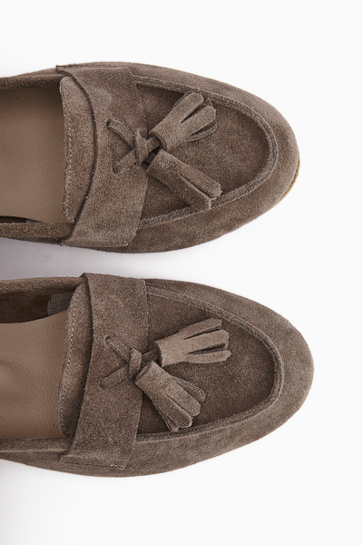 Limoya Дамски мокасини Doris от естествена кожа, минк суед с ресни