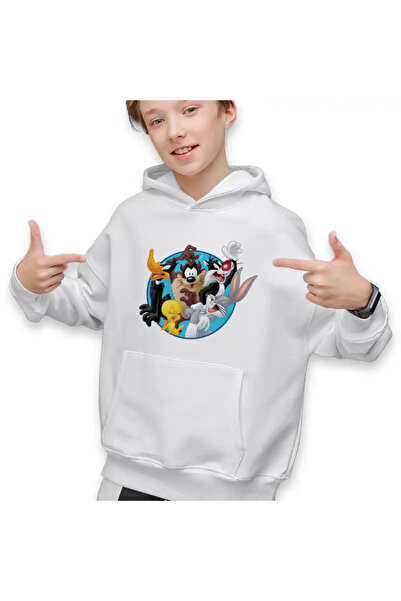 OEM Παιδικό Φούτερ για Αγόρια Tweety Sylvester Daffy Bugs Bunny Taz Tasmanian...