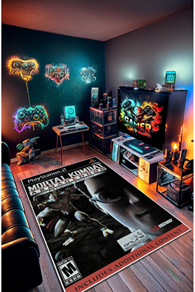 Decorative Anti-Slip MORTAL KOMBAT Gamer Washable Rug