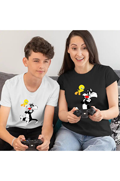 OEM Tricou Femei Tweety Motan Sylvester Urmarire