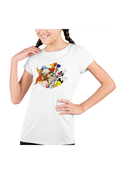 OEM Tricou Copii Fete Bugs Bunny Looney Tunes Prieteni
