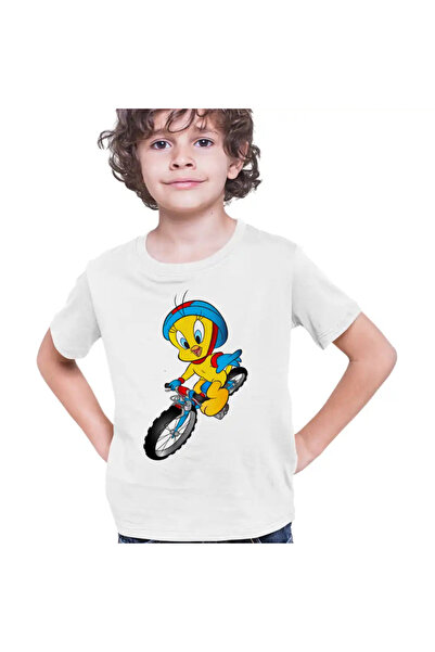 OEM Tricou Copii Baieti Tweety Bicicleta