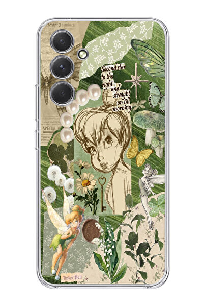 moonset Samsung Galaxy S25 FE Uyumlu Tinker Bell Tasarımlı Baskılı Şeffaf Tel...