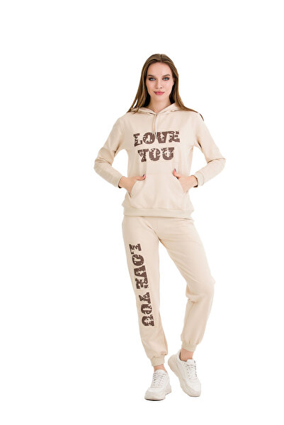 MOPİ Soft Two Thread Tracksuit with Hood and Kangaroo Pocket
