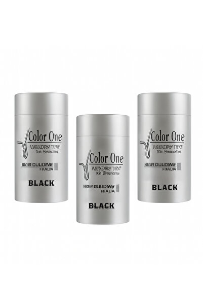 Color One Hair Powder 25 gr 3 Adet Color One Premium (Siyah) Saç Tozu Topik Hair Fiber