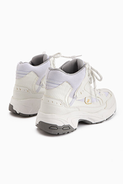 Limoya Nency White Lace-Up Women's Sports Boots