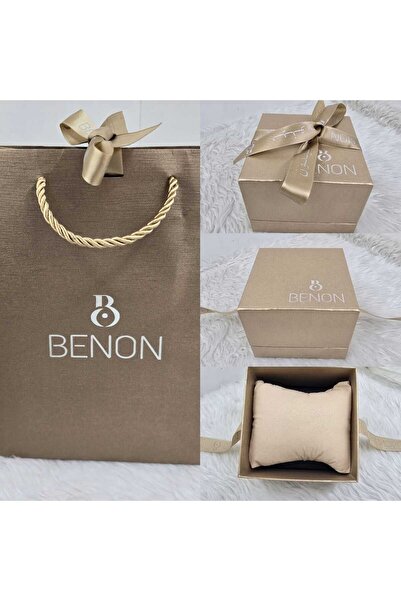 benon ساعه يد رجاليه من ماركة بينون بسوار فضي ضدا الماء