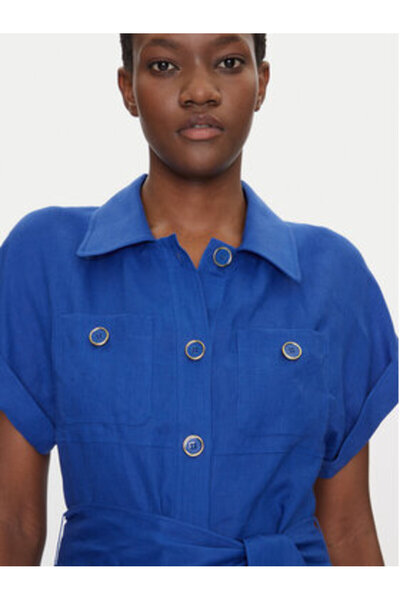 Luisa Spagnoli Γυναικείο Φόρεμα-Πουκάμισο 542264 Μπλε