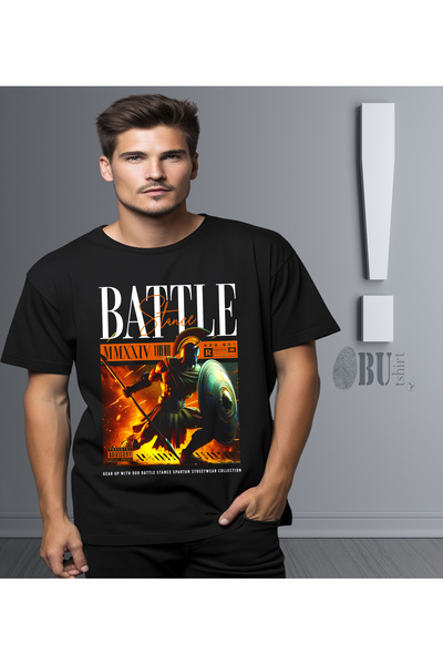 BUTSHIRT This T-Shirt'Ancient Greek & Roman Soldier - Battle Stance' Regular-Fit' Unisex T-Shirt