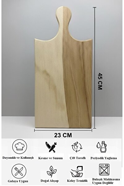 KAYEGG لوح تقطيع خشبي طبيعي | 23 سم × 45 سم | طبق تقديم صلب | لوح تقطيع للمطب...