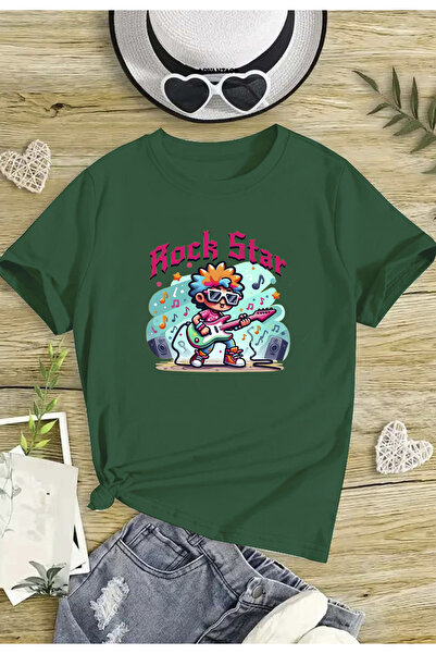Advantage Παιδικό μπλουζάκι με στάμπα Rock Star