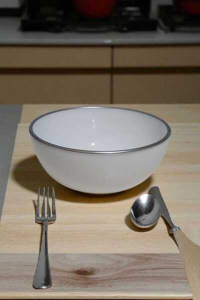 Luminarc Diwali 12 cm Gilded Set of 6 White Bowls Gms