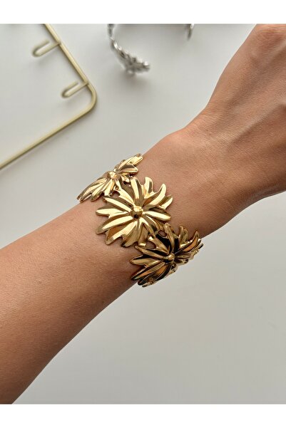 YOUES JEWELRY Çelik Kalın Kelepçe Bilezik Ayarlanabilir Kadın Erkek Unisex