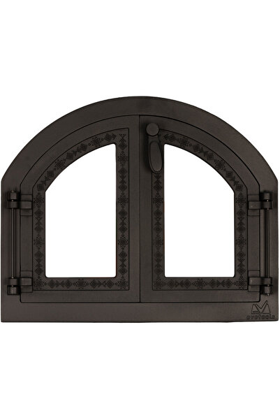 Evotools Garden Oven Door with Glass Romanian Motifs 480 mm 590 mm