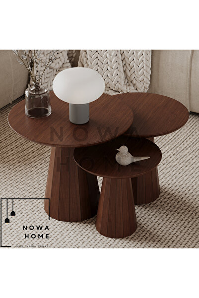 Nova Dizayn Ahşap Köşeli Mantar Sehpa