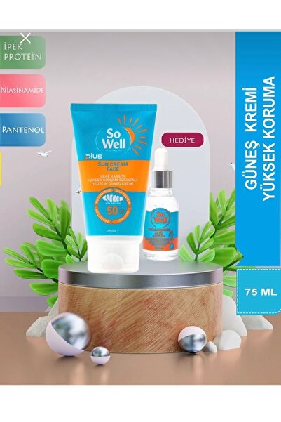 nayss SO WELL LEKE KARŞITI YÜKSEK KORUMA YÜZ GÜNEŞ KREMİ+HYALURONIC ACID SERU...