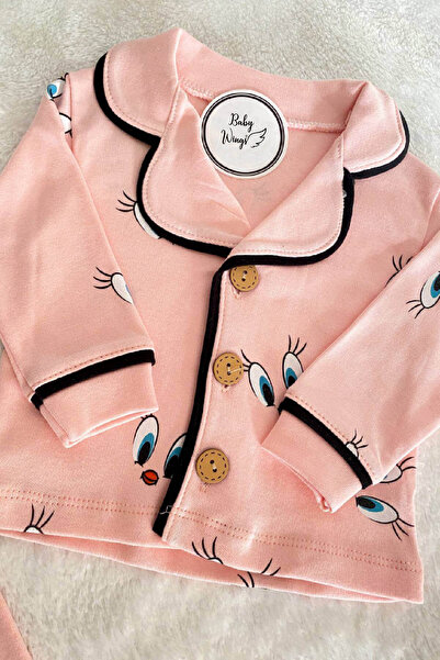 Baby Wings Girls Boys Unisex Luxury Top-Bottom 2 Piece Patterns Vibrant Cotton Pajama Set