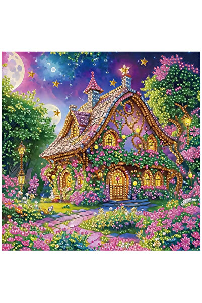 ŞAN ART DESİGN IŞILTILI BAHÇE EVİ 5D ELMAS MOZAİK PUZZLE BOYAMA SETİ 30*30cm