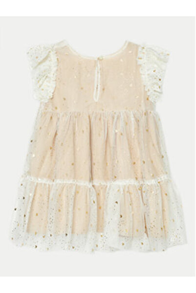 GAP Κομψό φόρεμα για κορίτσι 646791-00 Εκρού