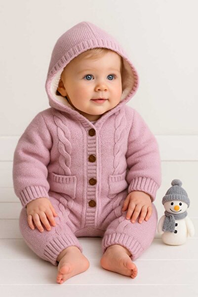 Baharda Nova İçi Wellsoft Dışı Triko Örgü Bebek Astronot Tulum / Kız Erkek Un...