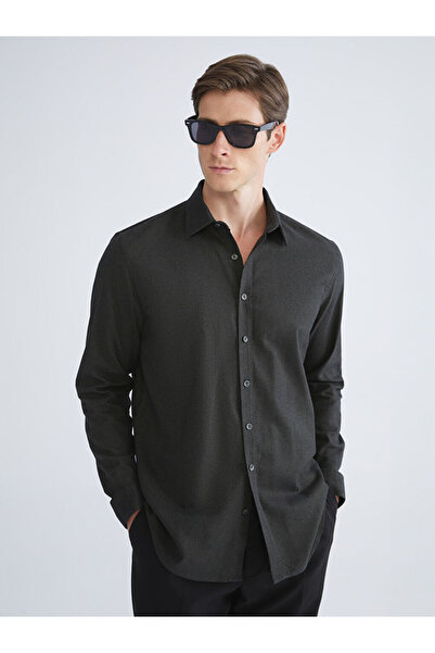 LC Waikiki Ανδρικό μακρυμάνικο πουκάμισο με λεπτή εφαρμογή