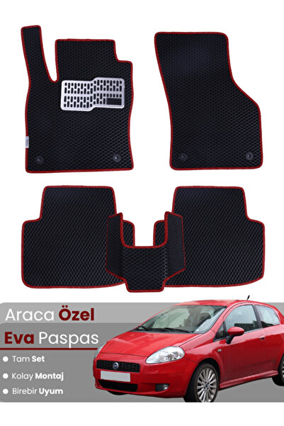 stiloto FİAT PUNTO GRANDE (2005-2018) Uyumlu EVA Paspas Tam Set–Araca Özel,Su...