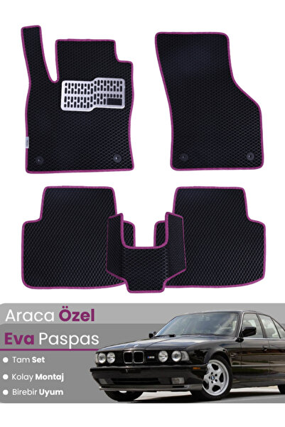 Guerrino مجموعة كاملة من حصائر EVA متوافقة مع سيارة BMW الفئة الخامسة E34 سيد...