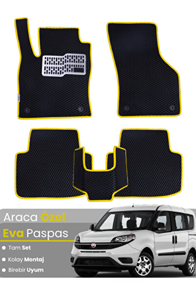 stiloto مجموعة كاملة من دواسات EVA متوافقة مع سيارة فيات دوبلو (2010-2022) - ...