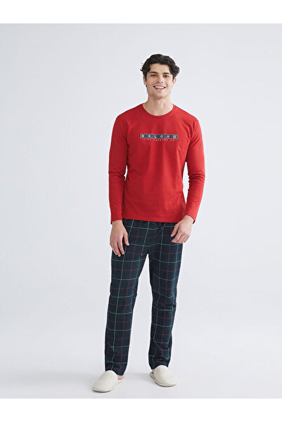 LC Waikiki Timeless Recommendations from Timeless Store | Standard Mold Men's Pajama Set