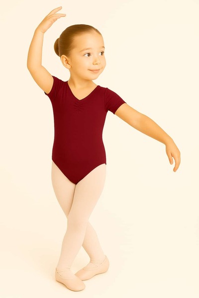 Ada Kostüm Tasarım بدلة رقص الباليه والجمباز ذات الأكمام القصيرة والمشدودة من...