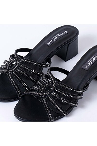 crystalicious Warm Comfortable Handcrafted by Artisans Heel Premium Elegant Design Heel For Day-To-Evening Wear