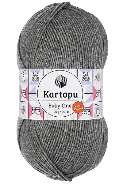 Kartopu 1 Piece Baby One Non-Pilling Hand Knitting Yarn Wool Dark Gray K1921