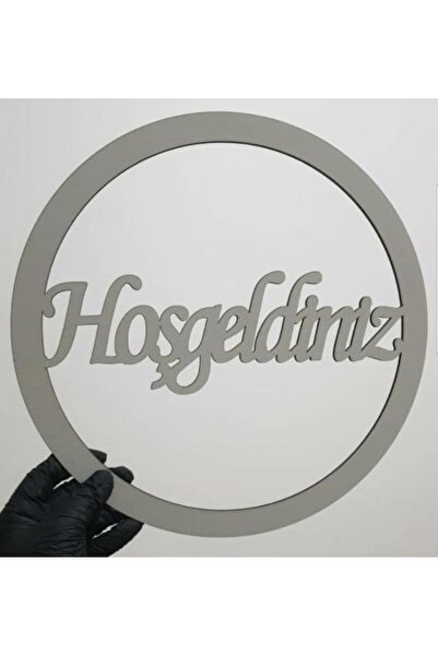 Selen ahşap hoş geldiniz macrame kasnak kapı süsü