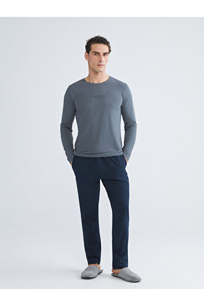 LC Waikiki Gray Standard Fit Men's Pajama Set