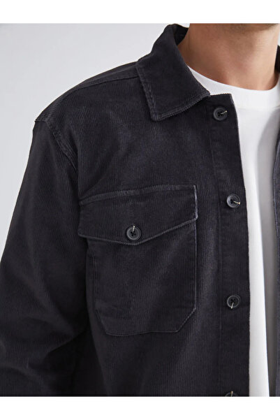 LC Waikiki SOUTHBLUE Antrasit Standart Kalıp Uzun Kollu Erkek Gömlek