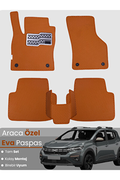 Genel Markalar DACİA SANDERO STEPWAY (2020-2025) Uyumlu EVA Paspas Tam Set–Ar...