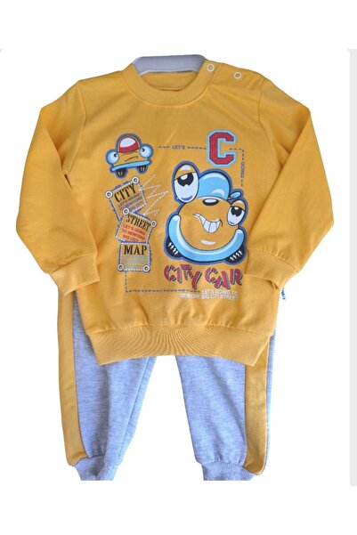 CANZA BABY Laura baby City Car Baskılı Erkek Bebek/Çocuk Alt Üst Takım