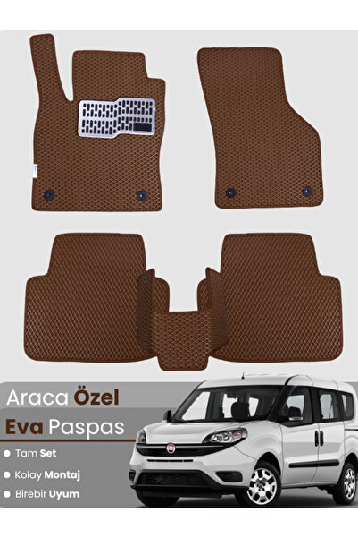 stiloto مجموعة كاملة من دواسات EVA متوافقة مع سيارة فيات دوبلو (2010-2022) - ...