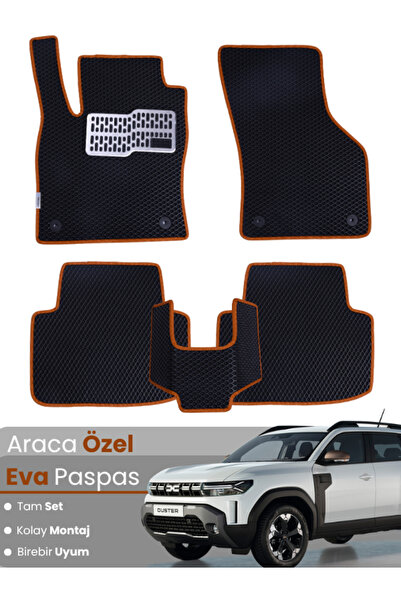 Genel Markalar DACİA DUSTER (2018-2024) Uyumlu EVA Paspas Tam Set–Araca Özel,...
