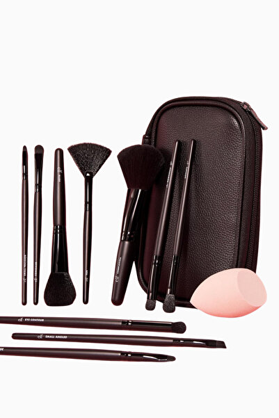 ELF 11'li Makyaj Fırça Seti,Yüz ve Göz İçin Profesyonel Sentetik Fırçalar, Vegan