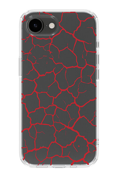 moonset Iphone 16E Uyumlu Şekiller Tasarımlı Baskılı Şeffaf Telefon Kılıfı