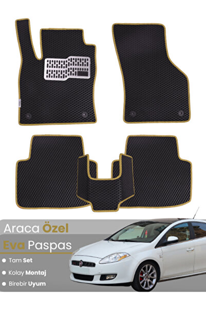 stiloto مجموعة كاملة من دواسات EVA متوافقة مع سيارة فيات برافو (2007-2014) - ...