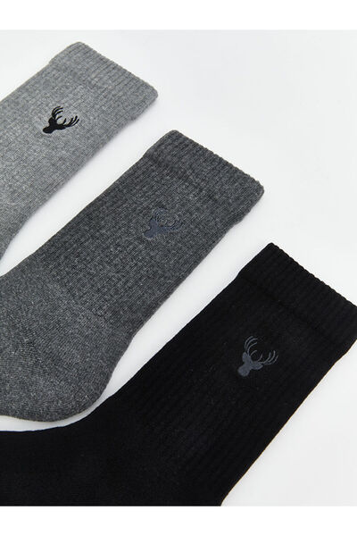 LC Waikiki Quality Parts from Celebi Store |   Embroidered Men's Socks 3-Piece