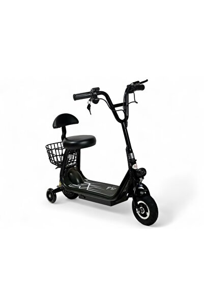 ALBADER Electric Kick Scooter for Kids, E-Scooter with Basket and Training Wheels, 36V Battery, 3 Speeds