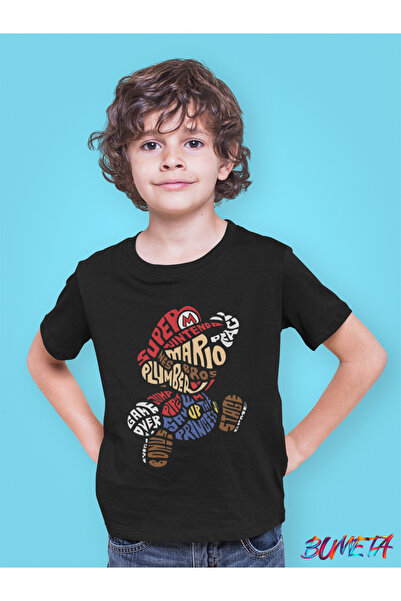 Bumeta Tricou pentru copii Mario Super Mario Ateri Cassette Game