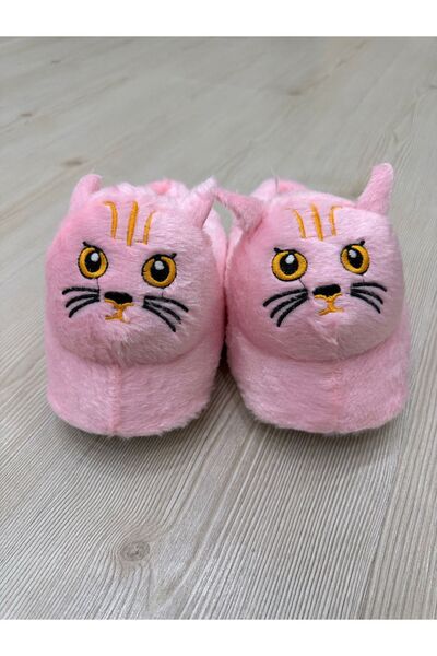 terlikcim kedi figürlü kalın ev içi panduf