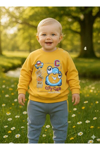 CANZA BABY Laura baby City Car Baskılı Erkek Bebek/Çocuk Alt Üst Takım