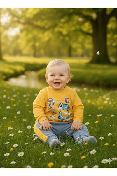 CANZA BABY Laura baby City Car Baskılı Erkek Bebek/Çocuk Alt Üst Takım