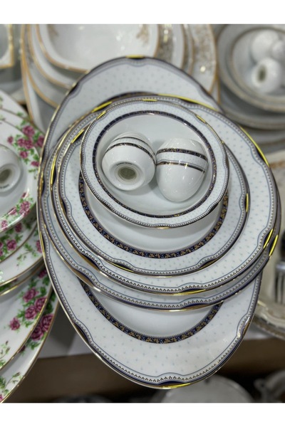 hediye ESTERHOMEDECOR 6 Kişilik 24 parça porselen yemek takımı