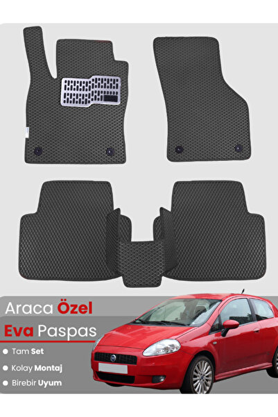 Genel Markalar FİAT PUNTO GRANDE (2005-2018) Uyumlu EVA Paspas Tam Set–Araca ...